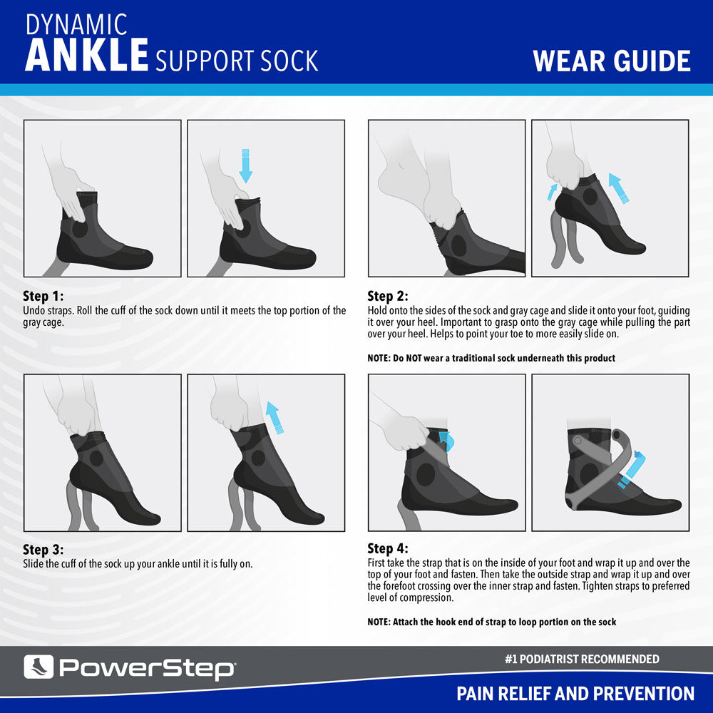 PowerStep Dynamic Ankle Support Sock