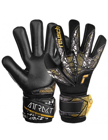Reusch Jr Attrakt Silver NC Finger Support Goalkeeper Gloves