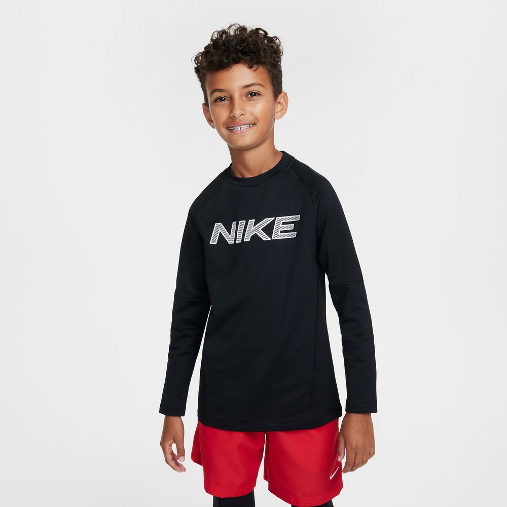 Nike Boys' Pro Dri-FIT Long-Sleeve Training Crewneck Top